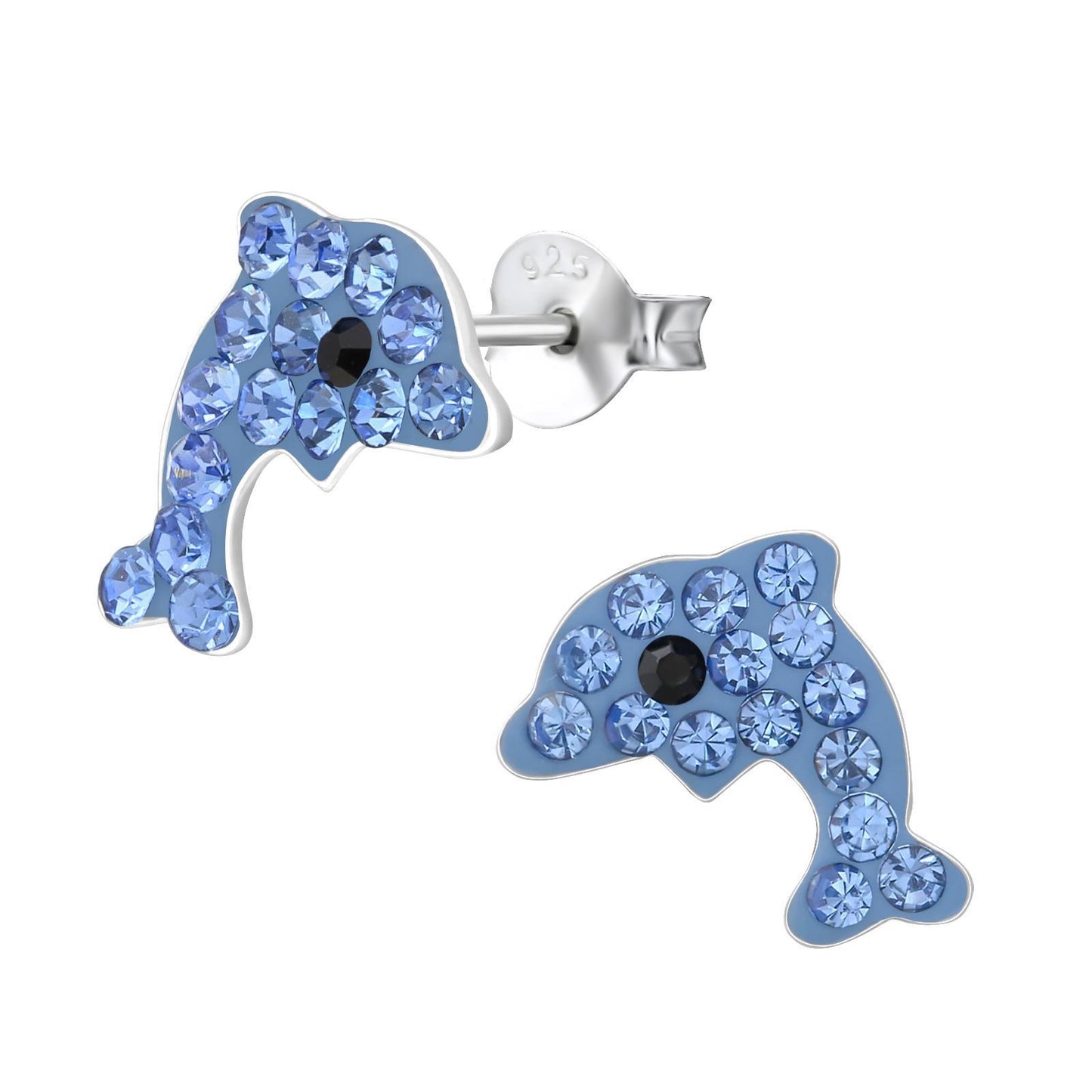 Kinder Ohrringe Delfin aus 925 Silber