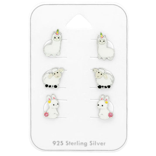 Kinder Schmuckset Tiere aus 925 Silber