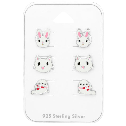 Kinder Schmuckset Tiere aus 925 Silber