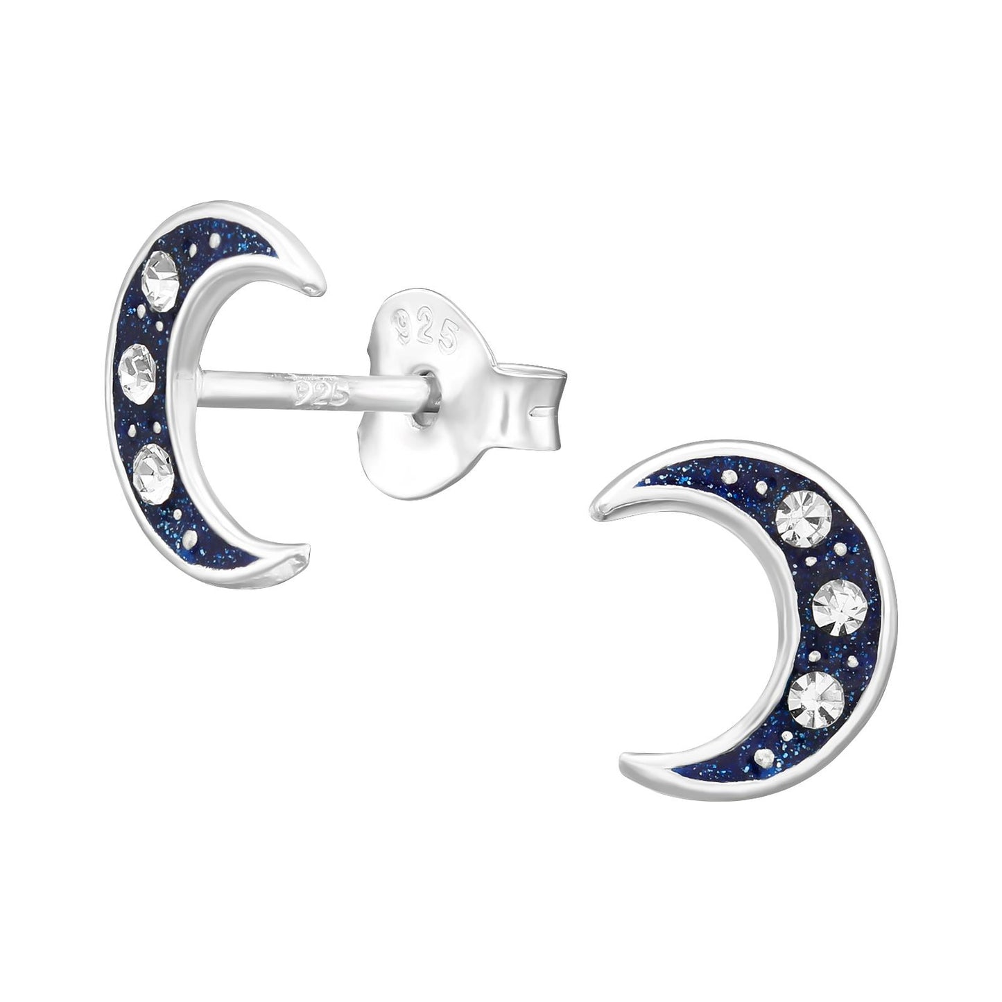 Kinder Ohrringe Mond aus 925 Silber