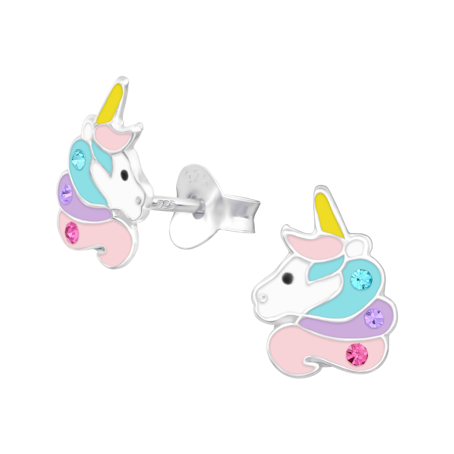 Mädchen Ohrringe Einhorn aus 925 Silber