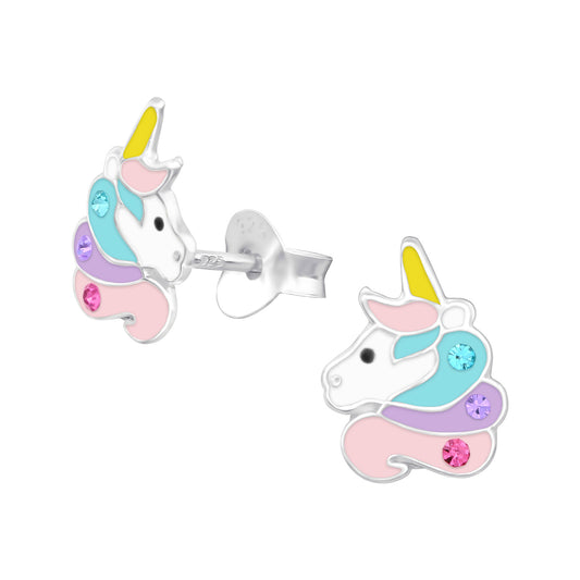 Mädchen Ohrringe Einhorn aus 925 Silber