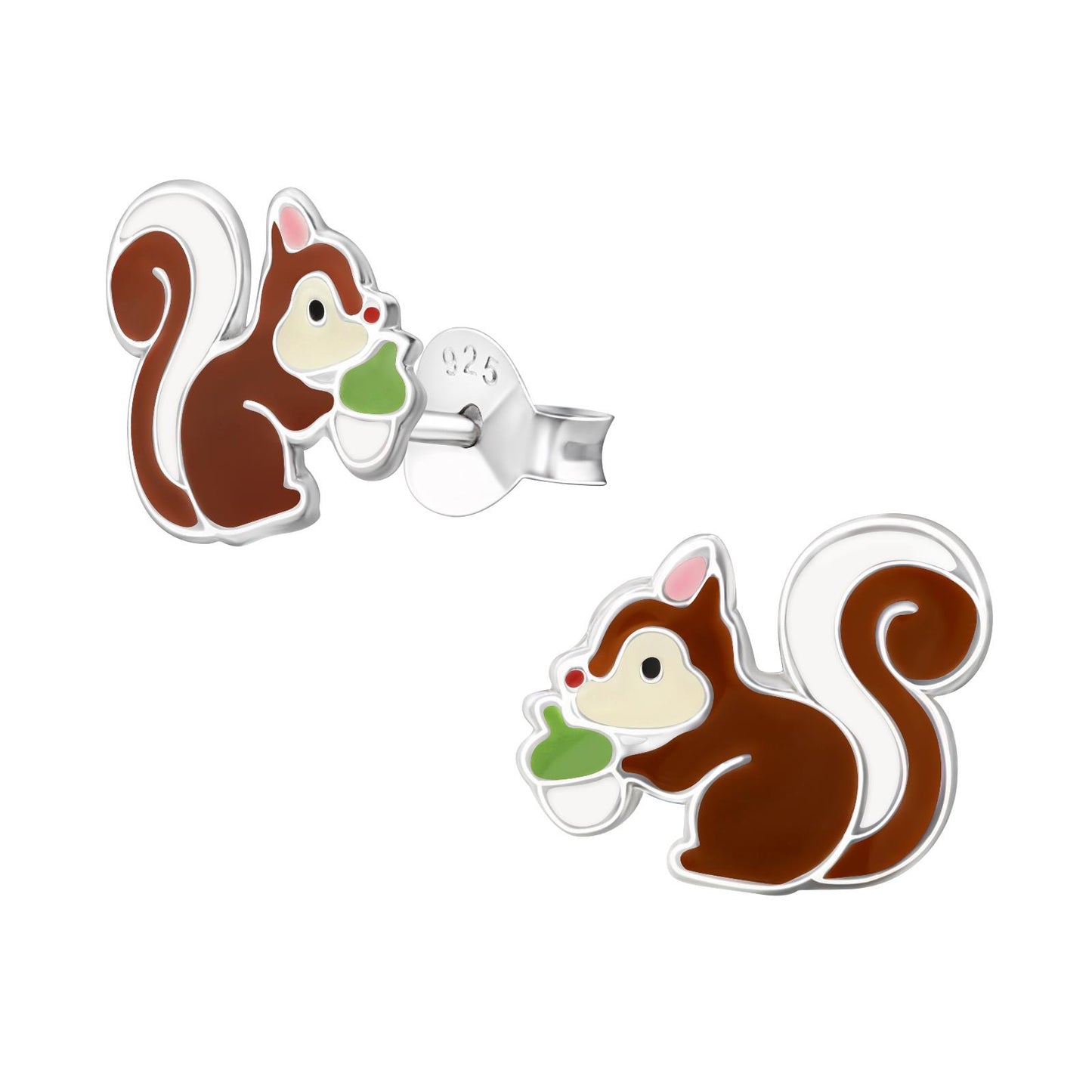 Kinder Ohrringe Eichhörnchen aus 925 Silber