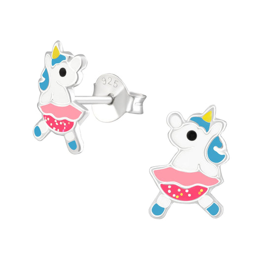 Mädchen Ohrringe Einhorn aus 925 Silber