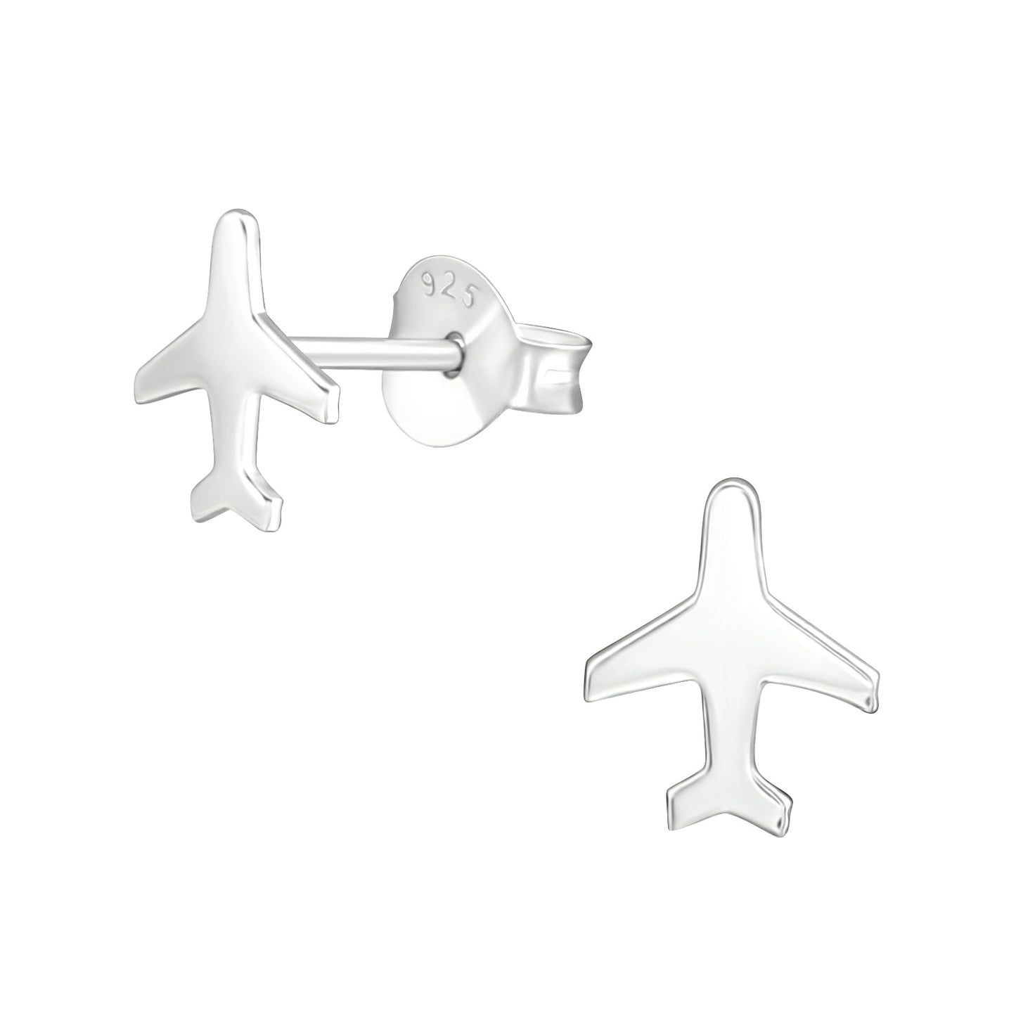 Jungen Ohrringe Flugzeug aus 925 Silber