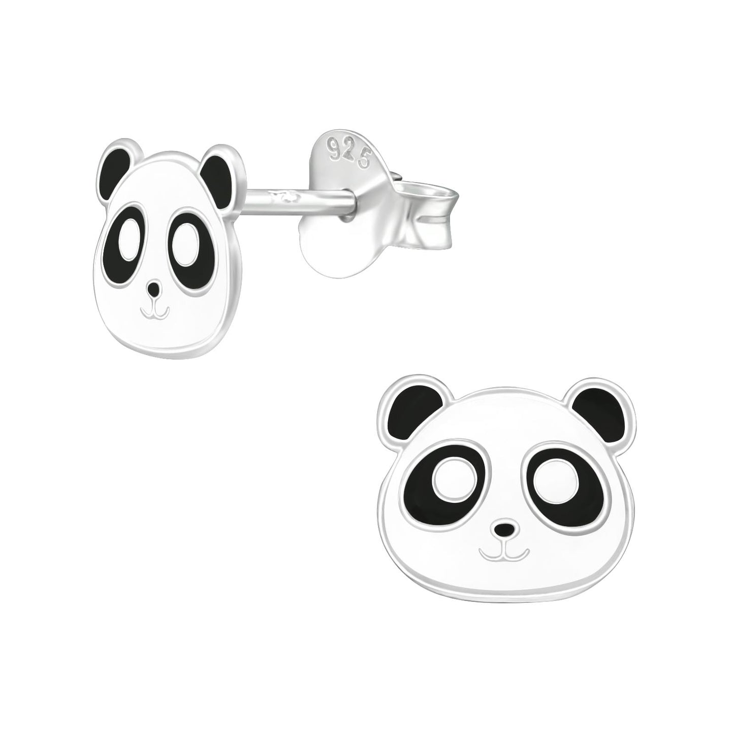 Kinder Ohrringe Panda aus 925 Silber