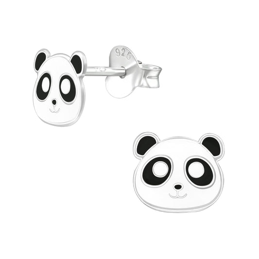 Kinder Ohrringe Panda aus 925 Silber
