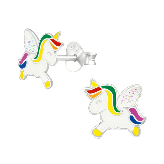 Mädchen Ohrringe Einhorn aus 925 Silber