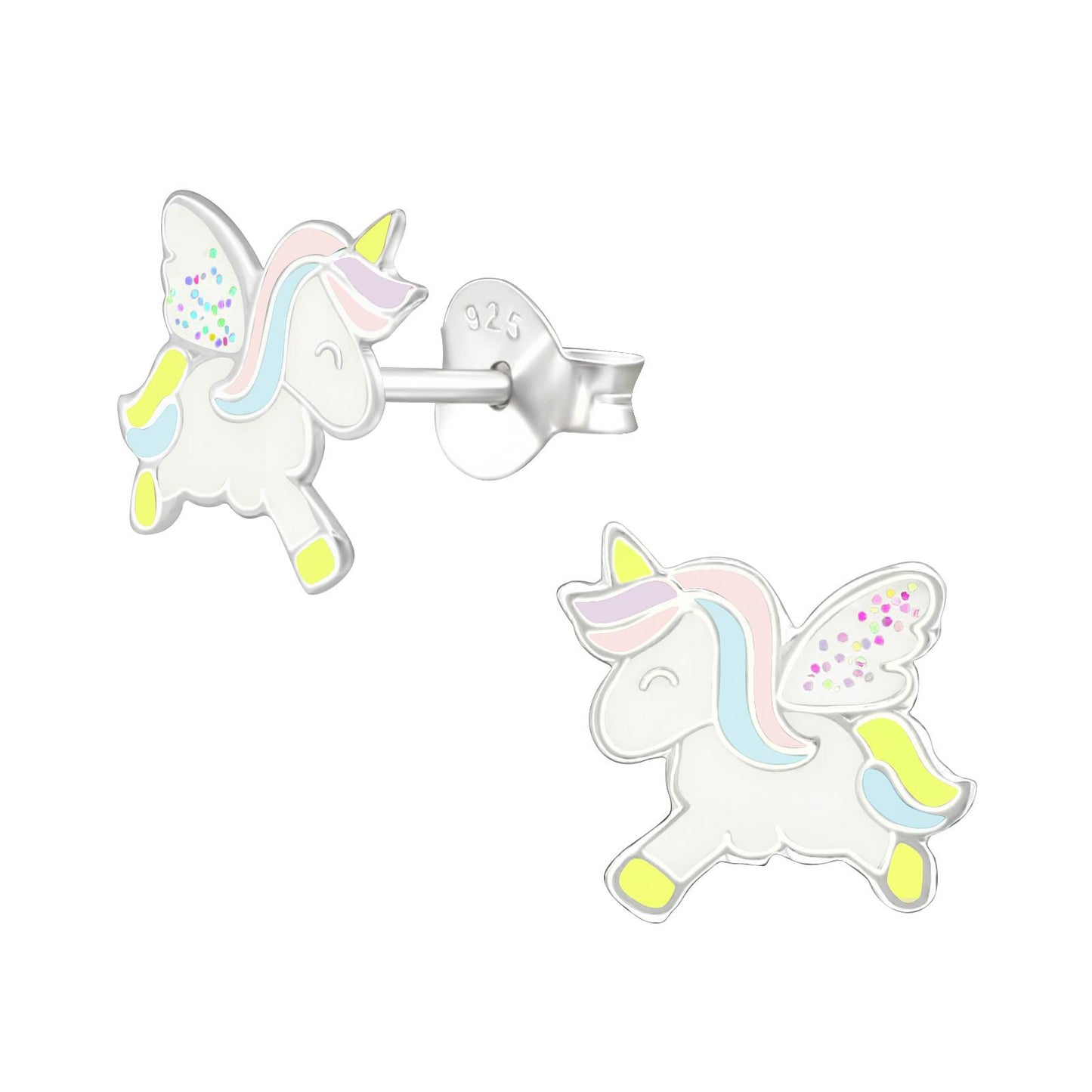 Mädchen Ohrringe Einhorn aus 925 Silber