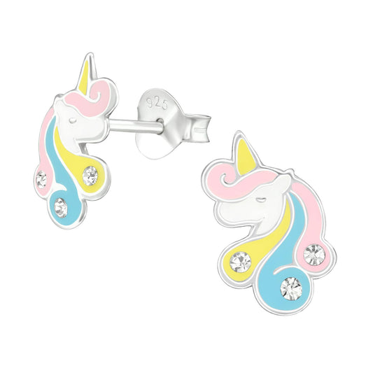 Mädchen Ohrringe Einhorn aus 925 Silber