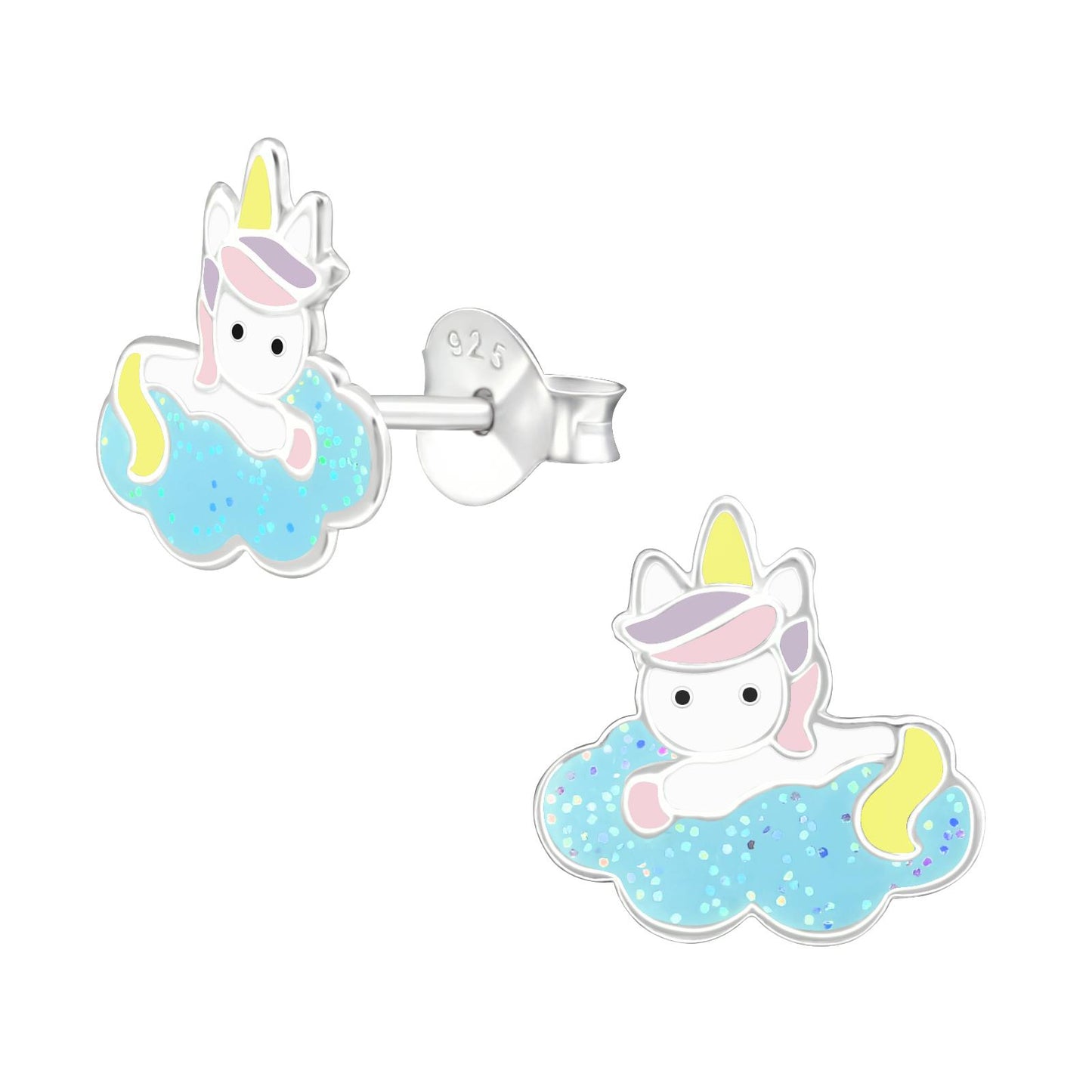 Mädchen Ohrringe Einhorn aus 925 Silber