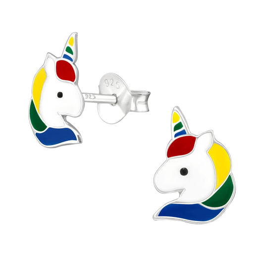 Mädchen Ohrringe Einhorn aus 925 Silber