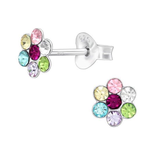 Mädchen Ohrringe Blume aus 925 Silber