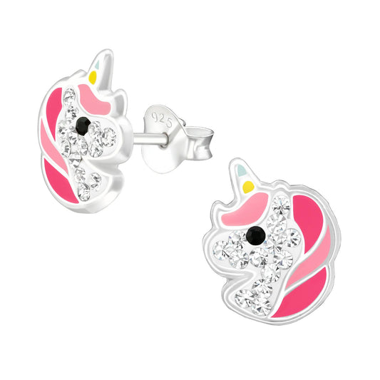Mädchen Ohrringe Einhorn aus 925 Silber