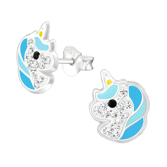 Mädchen Ohrringe Einhorn aus 925 Silber