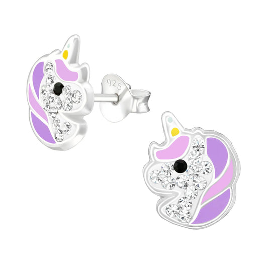 Mädchen Ohrringe Einhorn aus 925 Silber