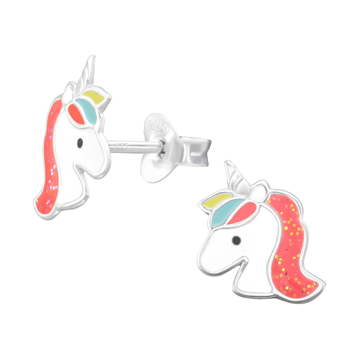 Mädchen Ohrringe Einhorn aus 925 Silber