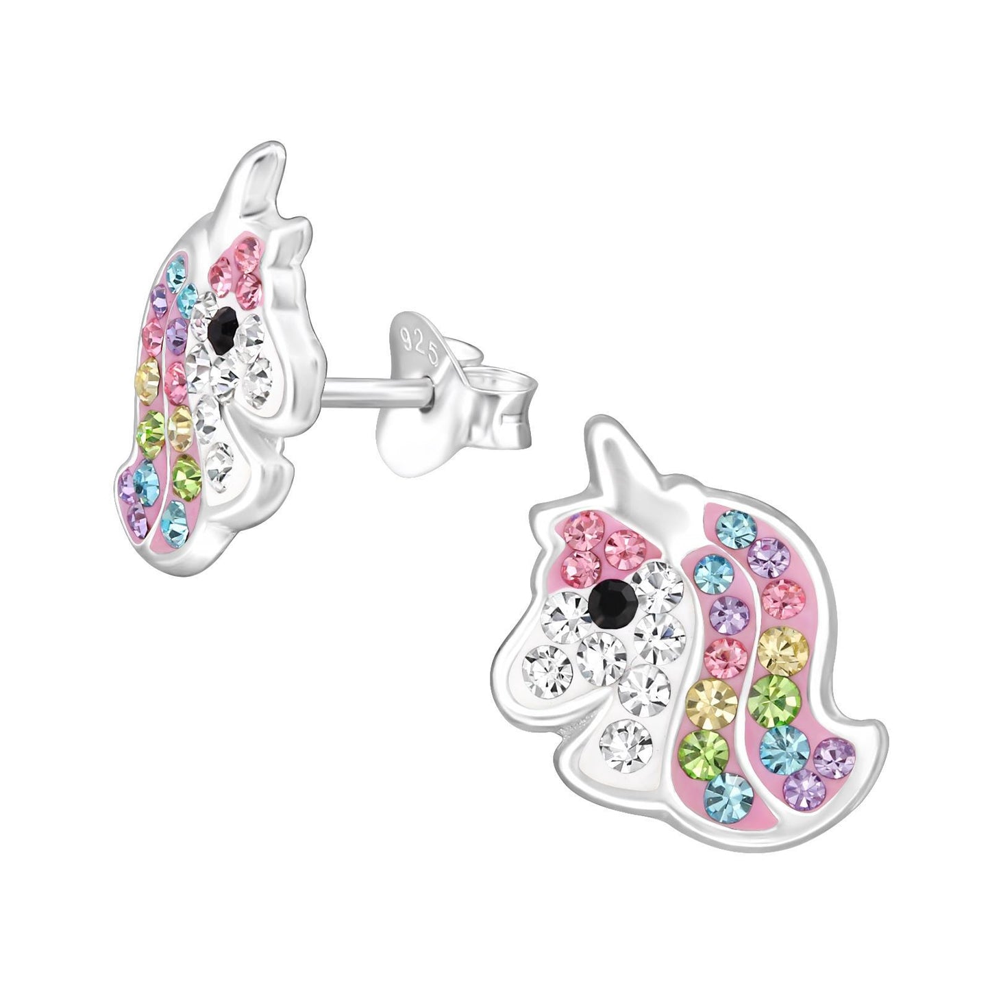 Mädchen Ohrringe Einhorn aus 925 Silber