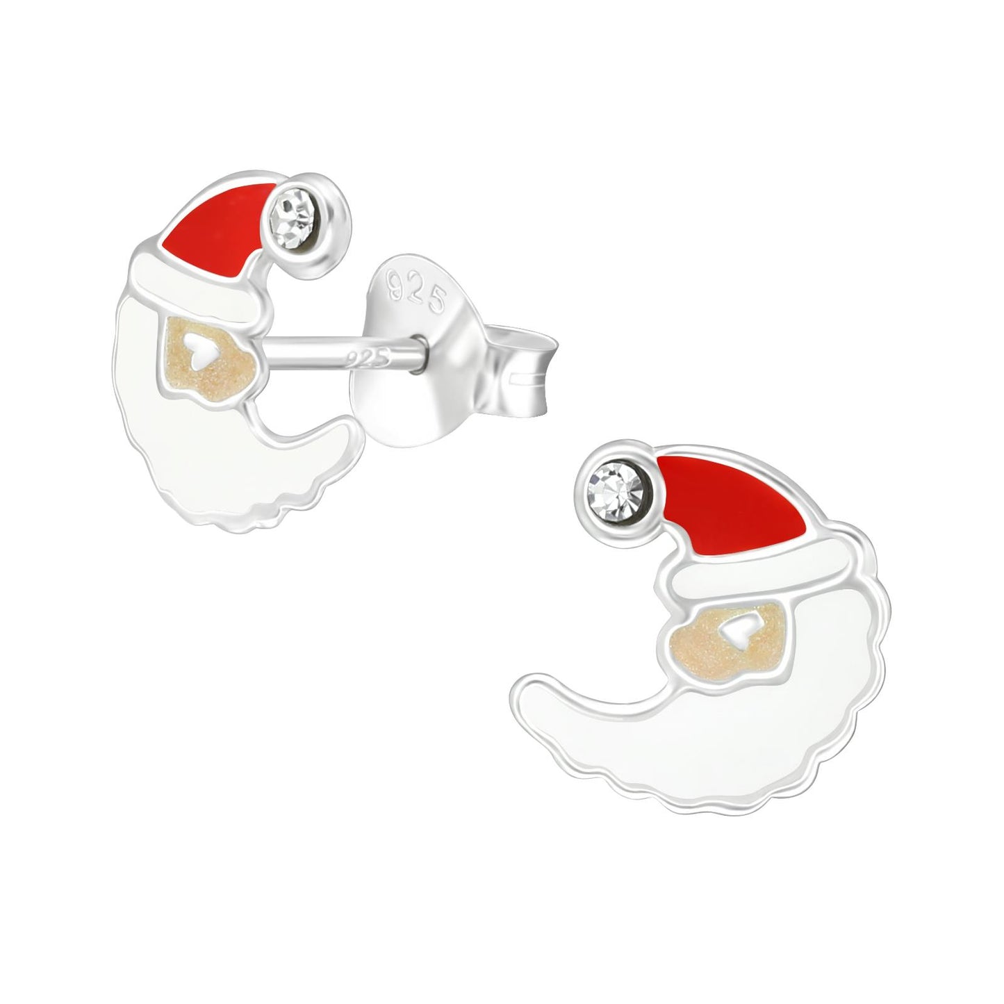 Kinder Ohrringe Weihnachtsmann aus 925 Silber