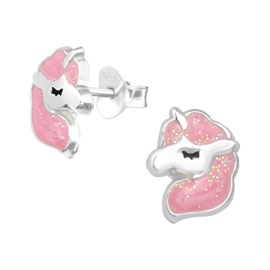 Mädchen Ohrringe Einhorn aus 925 Silber