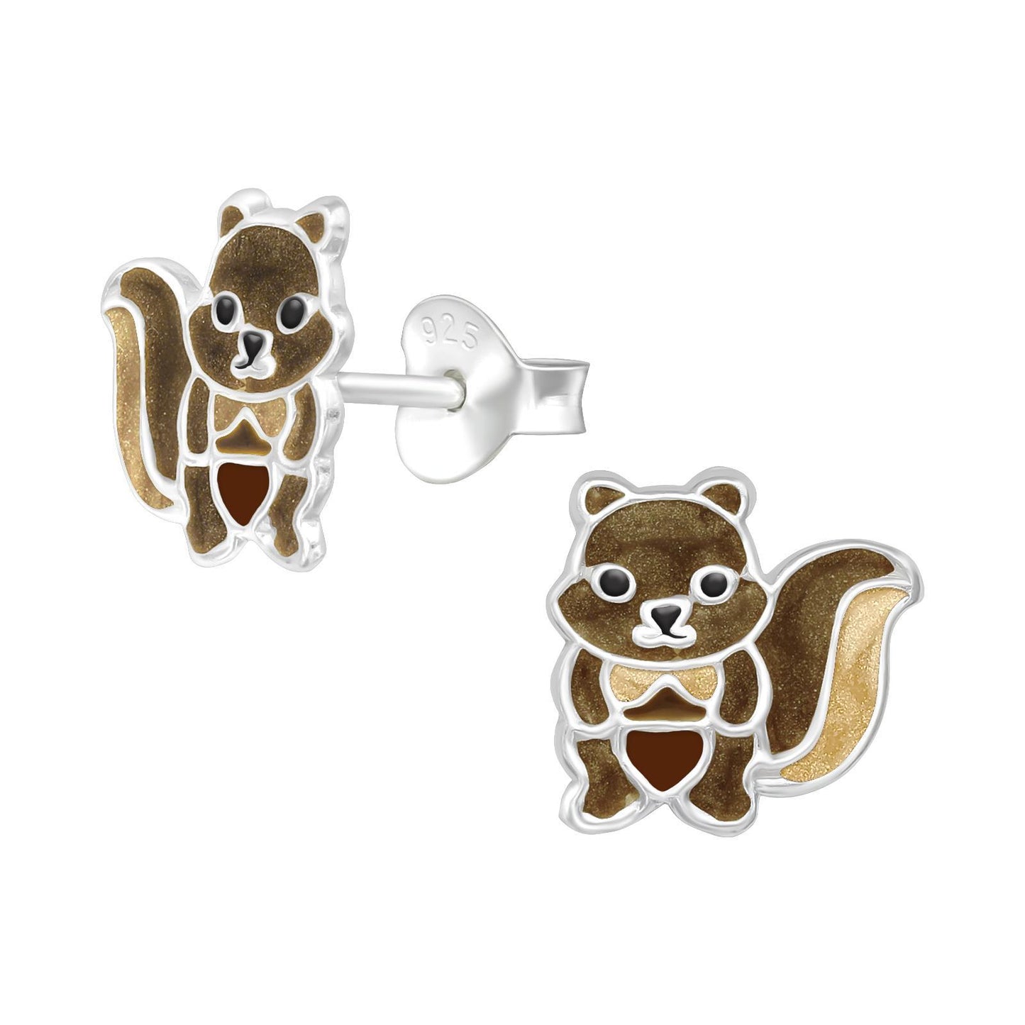 Kinder Ohrringe Eichhörnchen aus 925 Silber