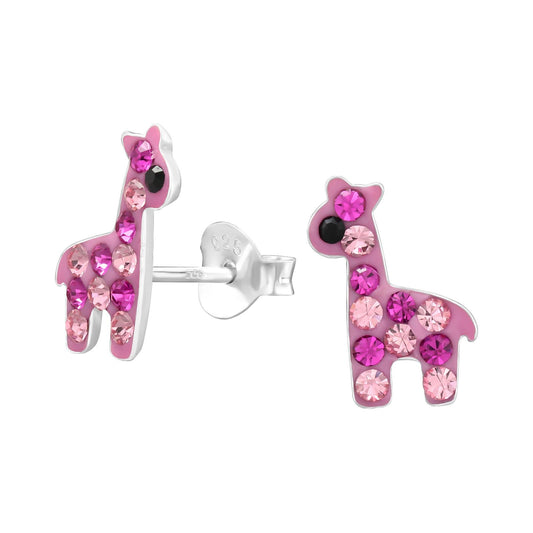 Kinder Ohrringe Giraffe aus 925 Silber