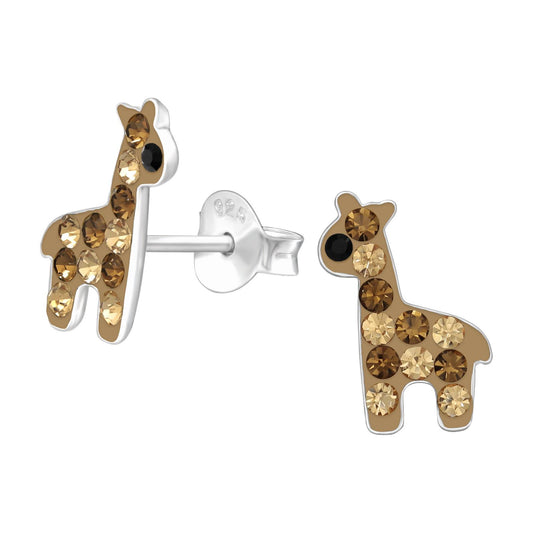 Kinder Ohrringe Giraffe aus 925 Silber