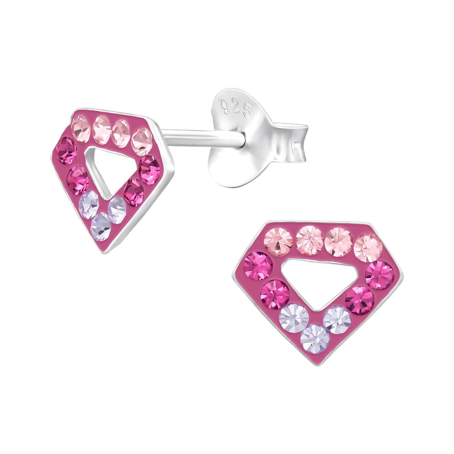 Kinder Ohrringe Diamant aus 925 Silber