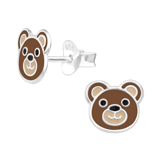 Kinder Ohrringe Bär aus 925 Silber
