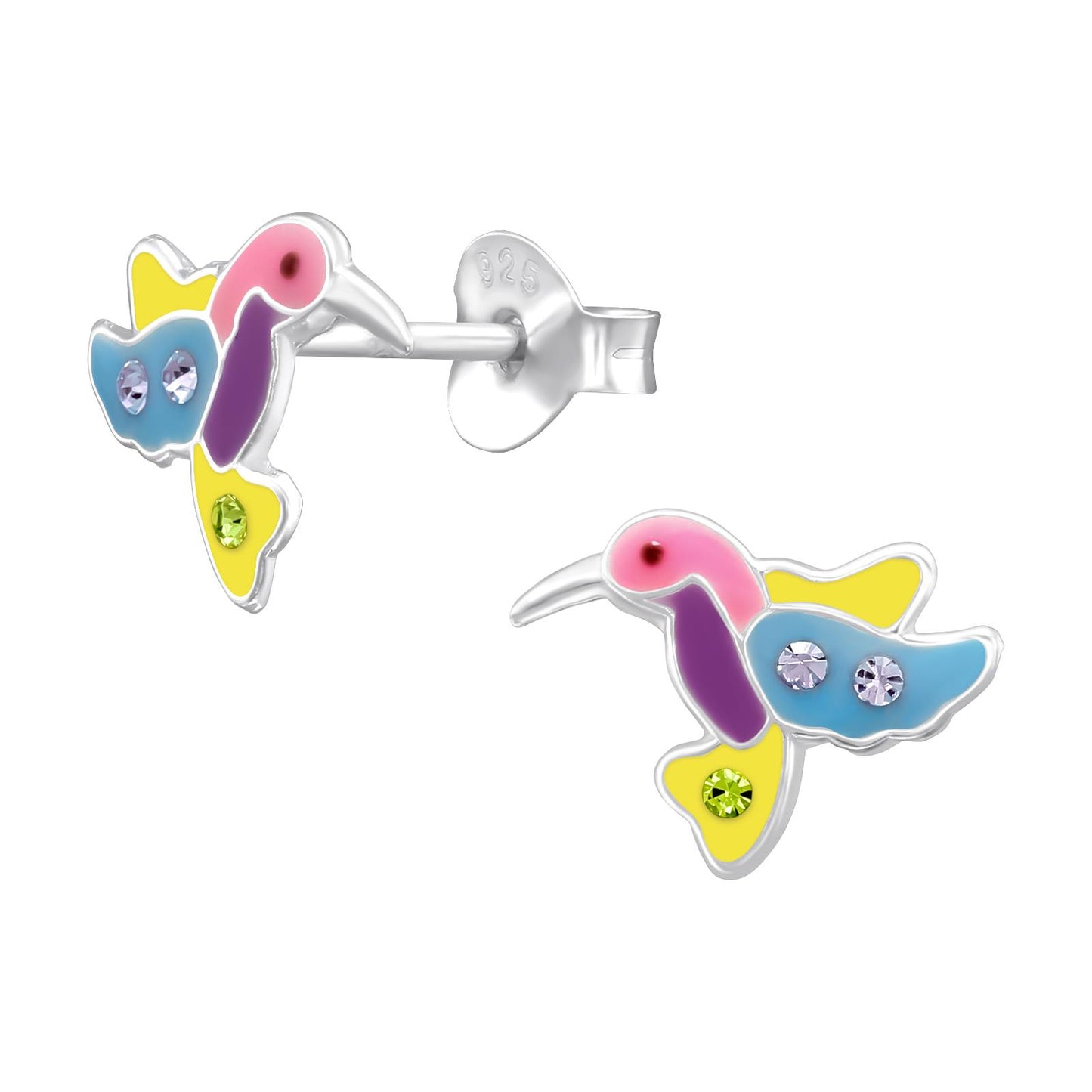 Kinder Ohrringe Vogel aus 925 Silber