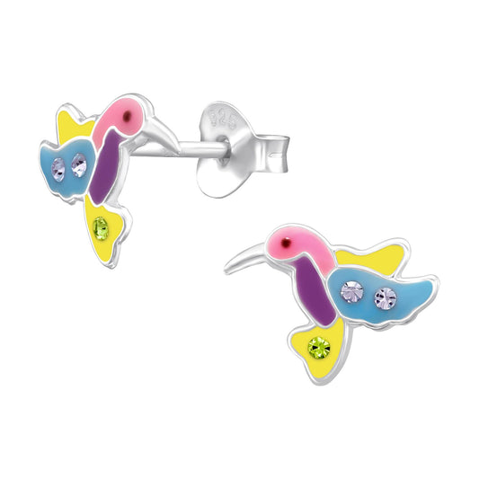 Kinder Ohrringe Vogel aus 925 Silber