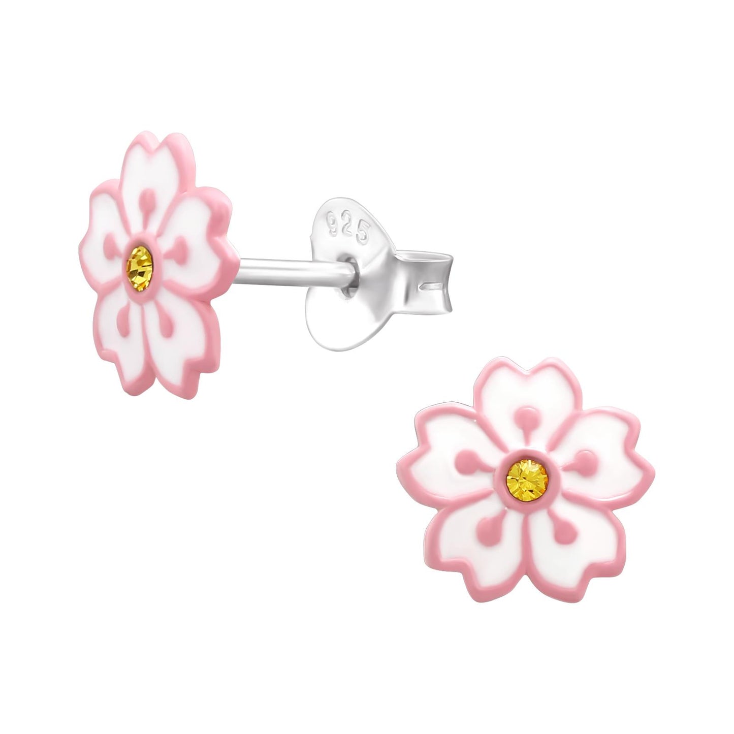 Mädchen Ohrringe Blumen aus 925 Silber