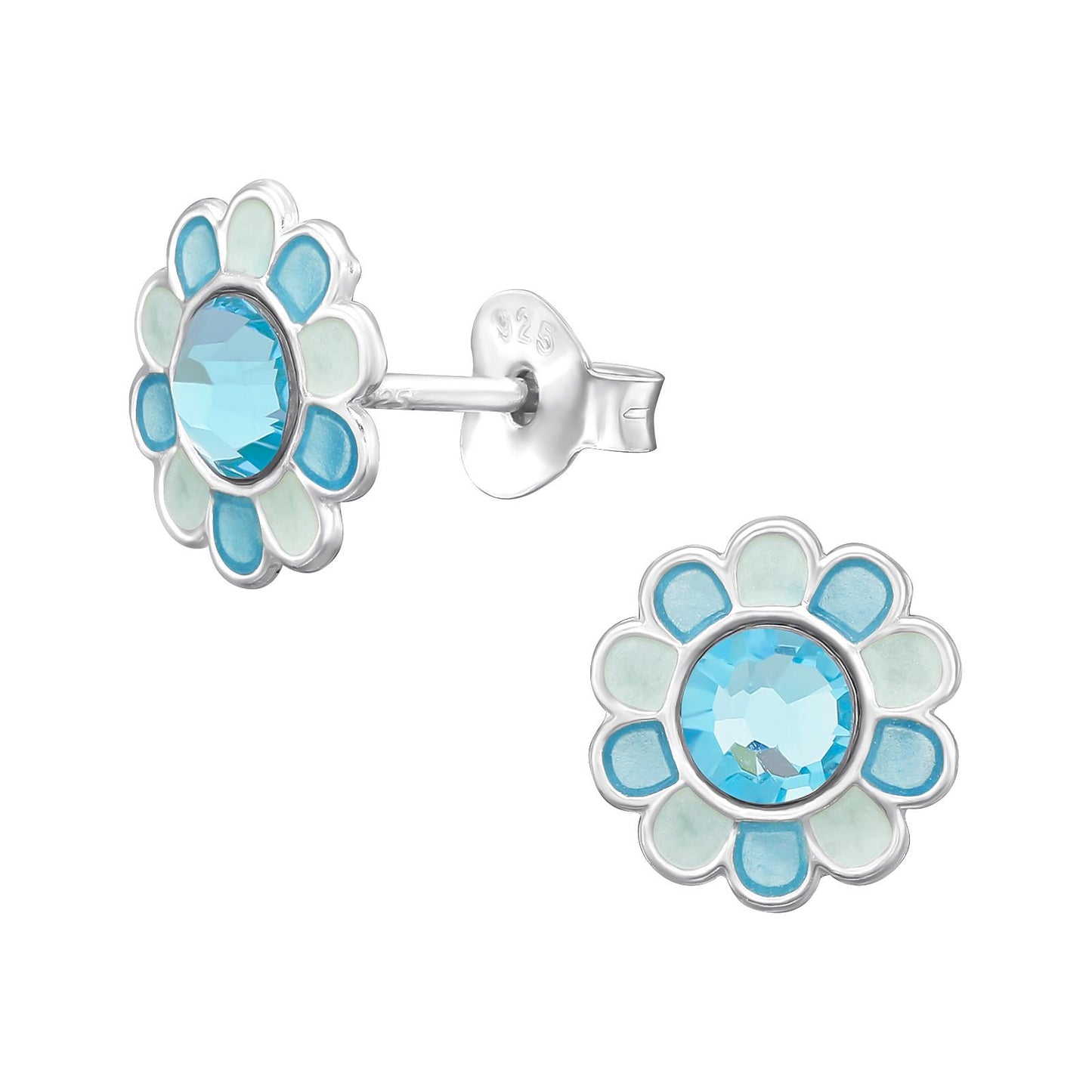 Mädchen Ohrringe Blume aus 925 Silber