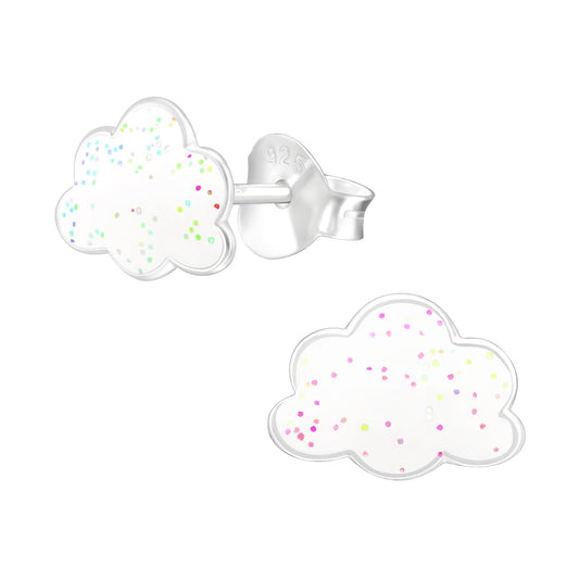 Kinder Ohrringe Wolke aus 925 Silber