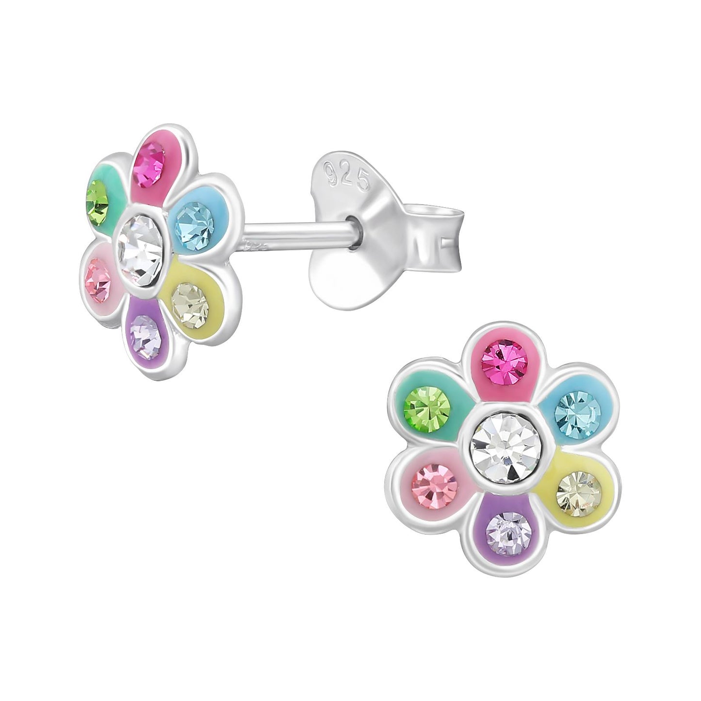 Mädchen Ohrringe Blumen aus 925 Silber