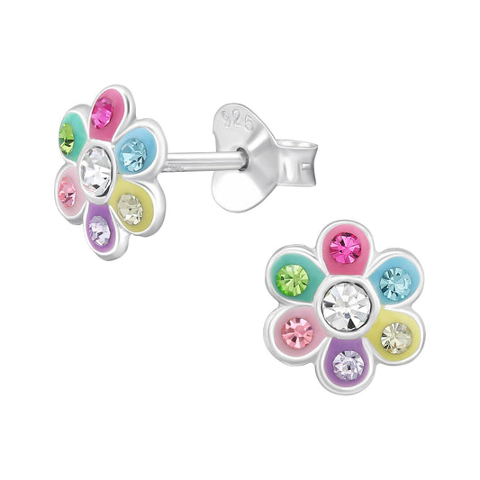 Mädchen Ohrringe Blumen aus 925 Silber
