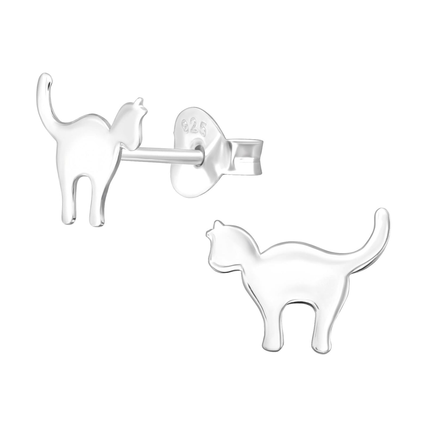 Mädchen Ohrringe Katze aus 925 Silber