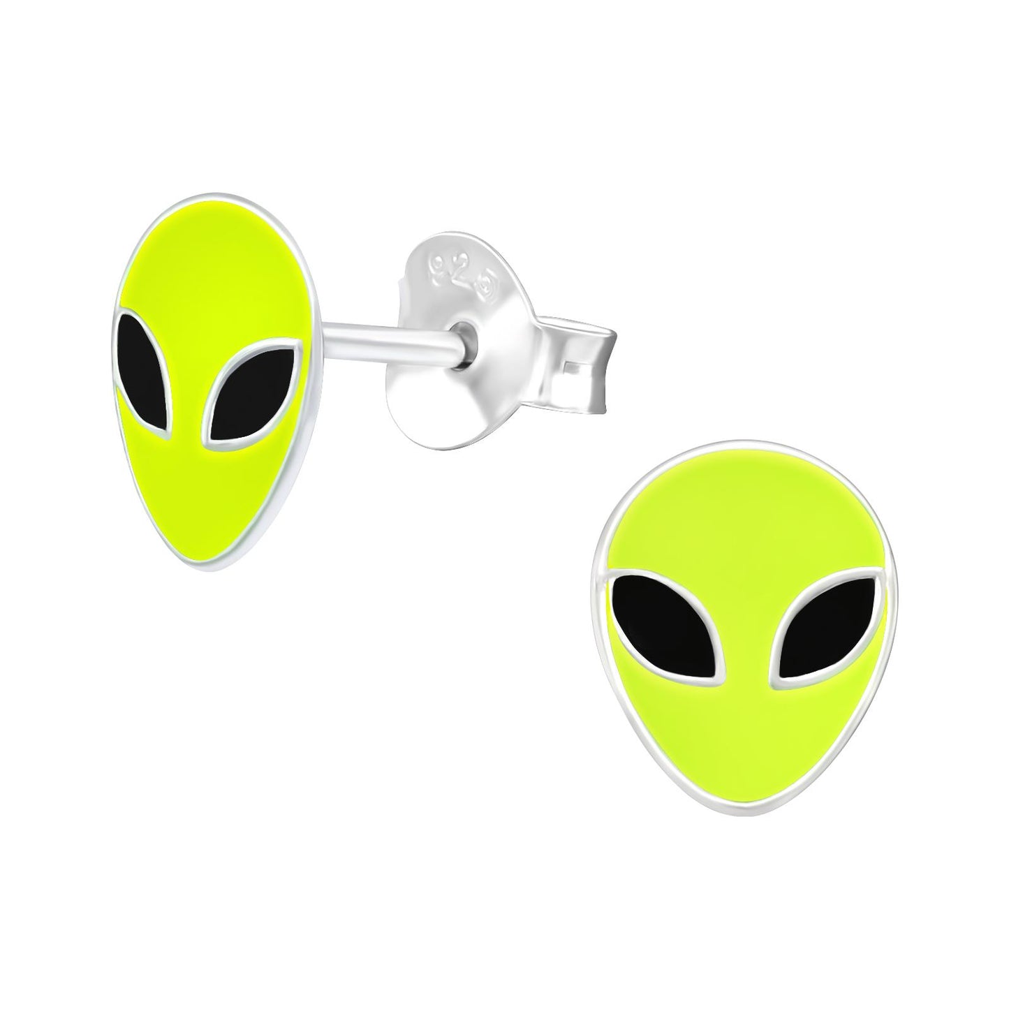 Kinder Ohrringe Alien aus 925 Silber