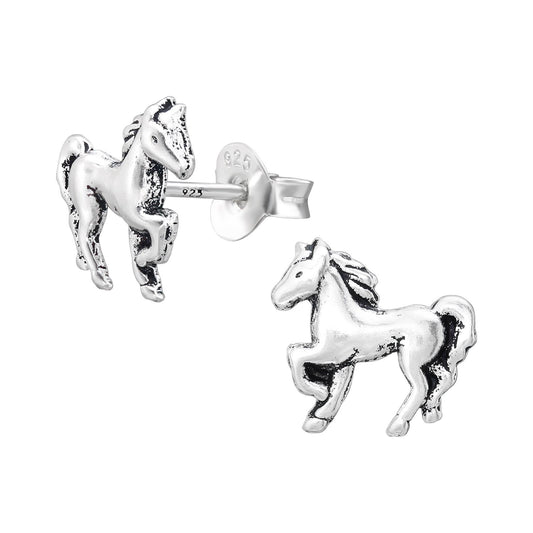 Girls' horse earrings made of 925 silver