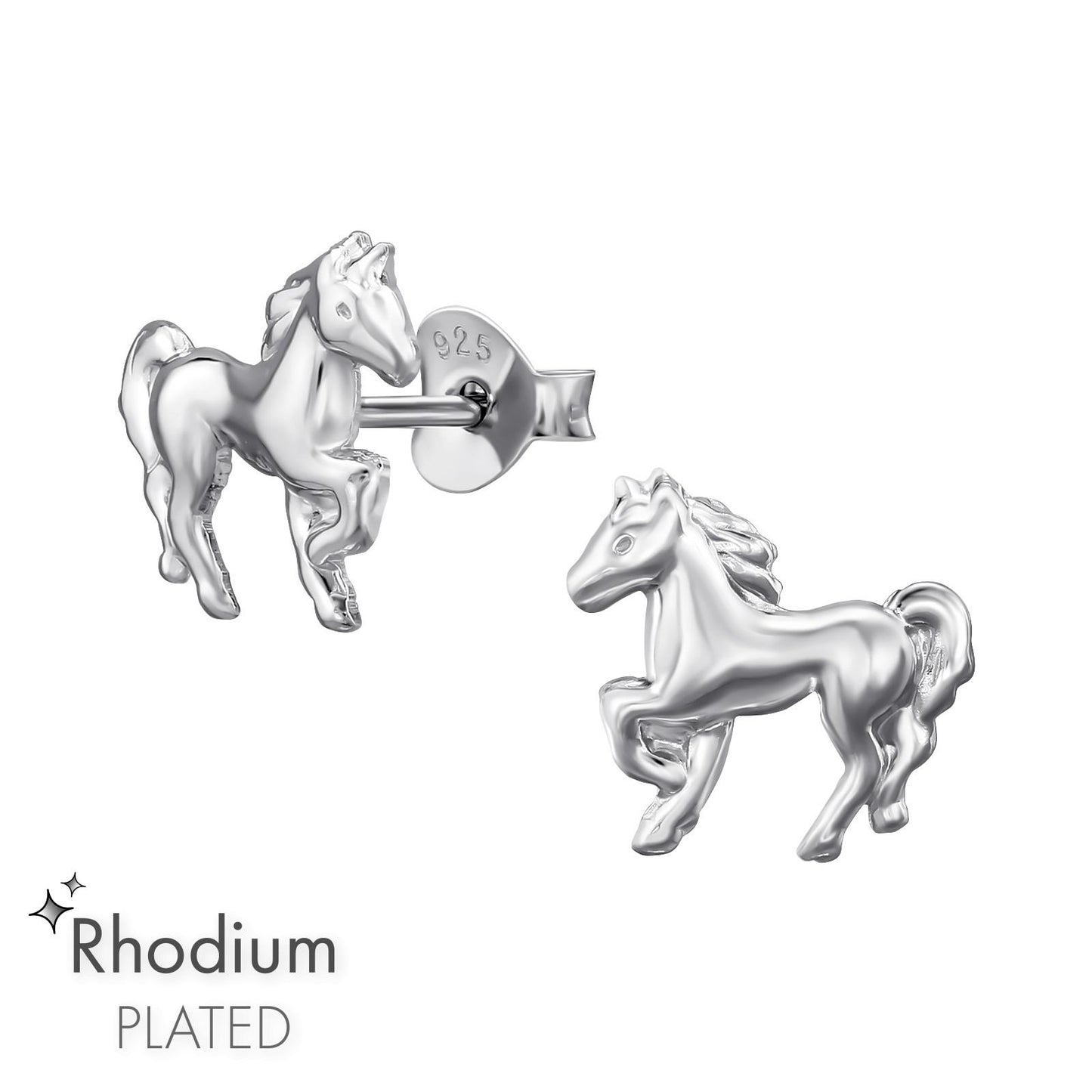 Mädchen Ohrringe Pferd aus 925 Silber