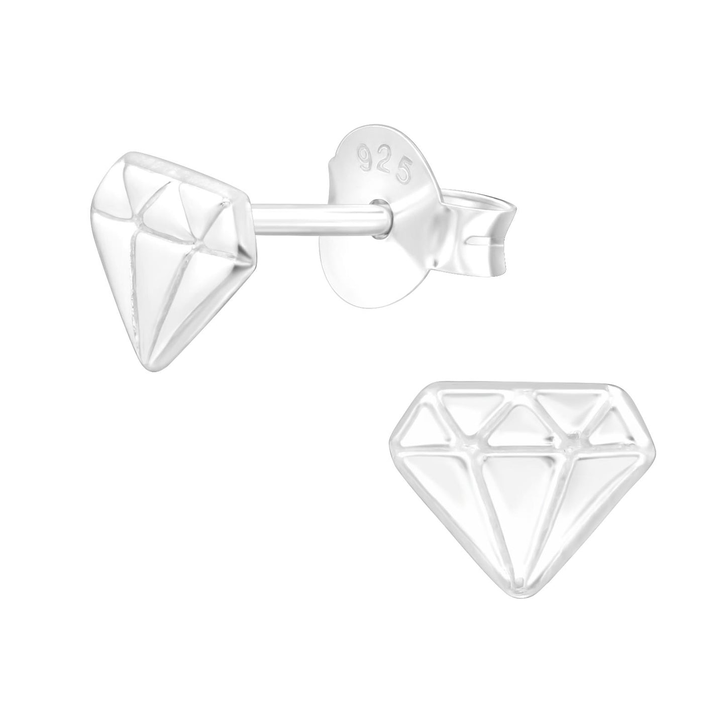Kinder Ohrringe Diamantform aus 925 Silber