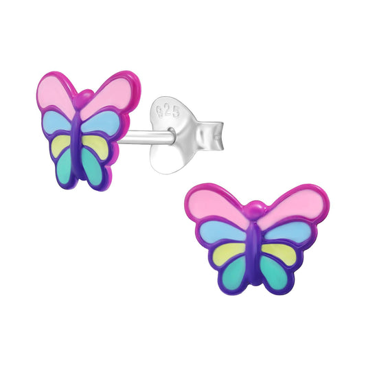Mädchen Ohrringe Schmetterling aus 925 Silber