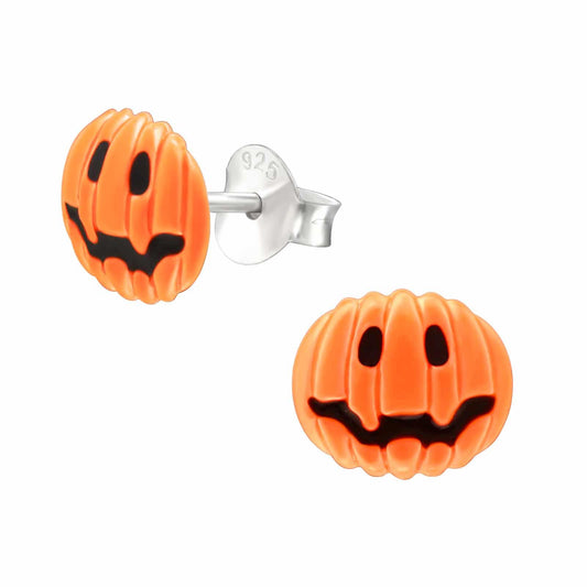 Children's pumpkin earrings made of 925 silver