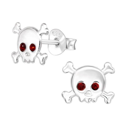 Kinder Ohrringe Totenkopf aus 925 Silber