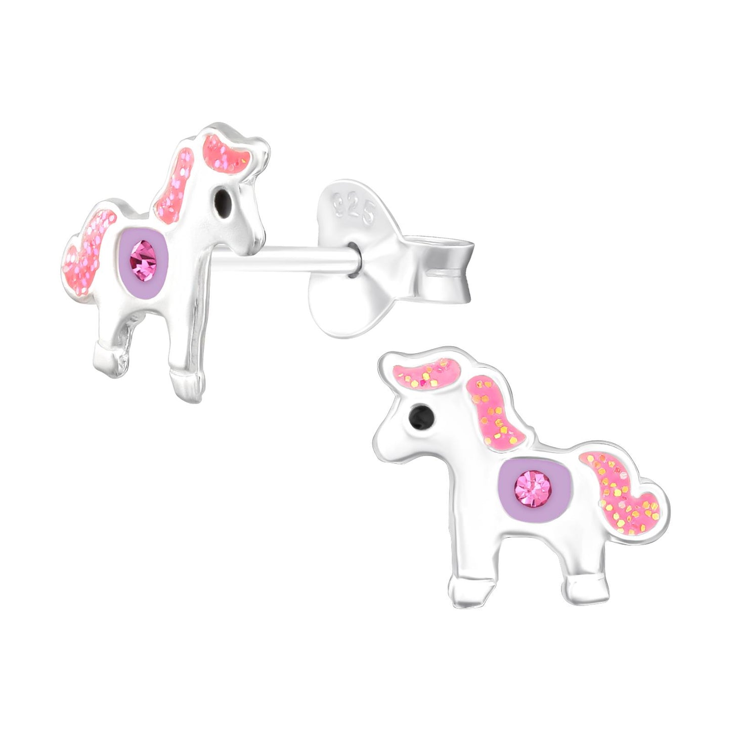 Mädchen Ohrringe Einhorn aus 925 Silber