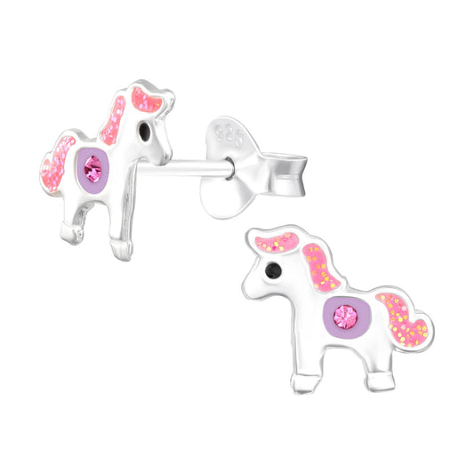 Mädchen Ohrringe Einhorn aus 925 Silber