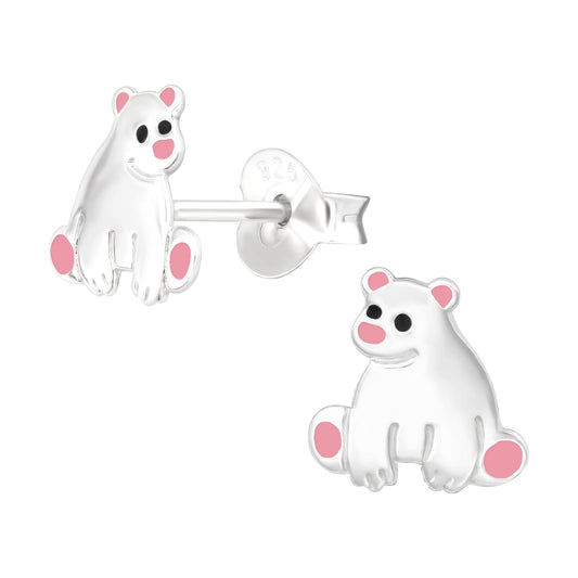 Kinder Ohrringe Bär aus 925 Silber
