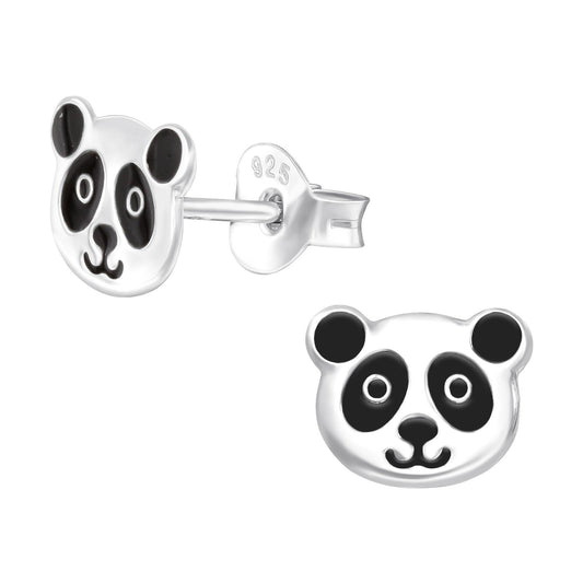 Kinder Ohrringe Panda aus 925 Silber