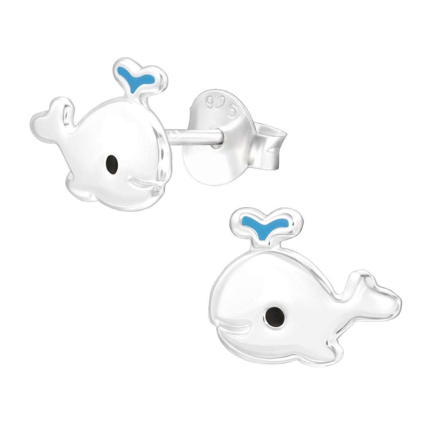 Kinder Ohrringe Wal aus 925 Silber