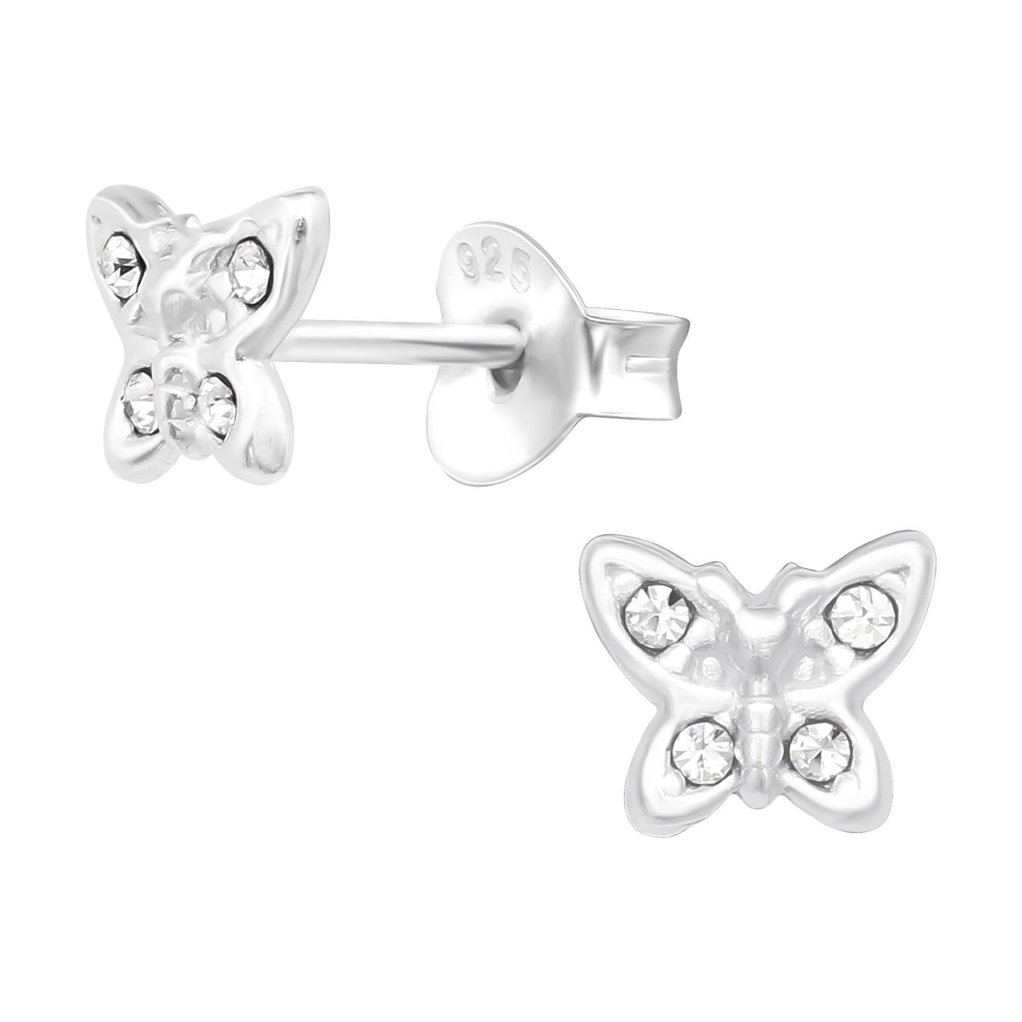 Mädchen Ohrringe Schmetterling aus 925 Silber